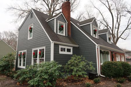 James hardie iron gray shakes siding installation in prairie village ks